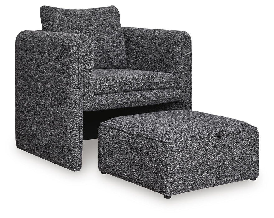 Signature Design Charcoal/Black Accent Chair