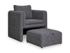 Signature Design Charcoal/Black Accent Chair