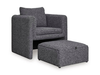 Signature Design Charcoal/Black Accent Chair