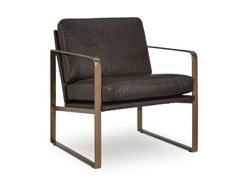 Signature Design Dark Brown/Gold Finish Accent Chair