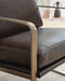 Signature Design Dark Brown/Gold Finish Accent Chair