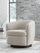 Signature Design Light Beige Swivel Accent Chair