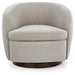 Signature Design Light Beige Swivel Accent Chair
