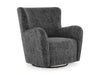 Signature Design Heather Charcoal Swivel Glider Accent Chair