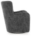 Signature Design Heather Charcoal Swivel Glider Accent Chair