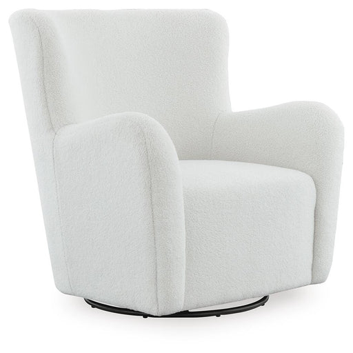 Signature Design Cream Swivel Glider Accent Chair