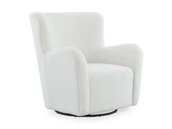 Signature Design Cream Swivel Glider Accent Chair