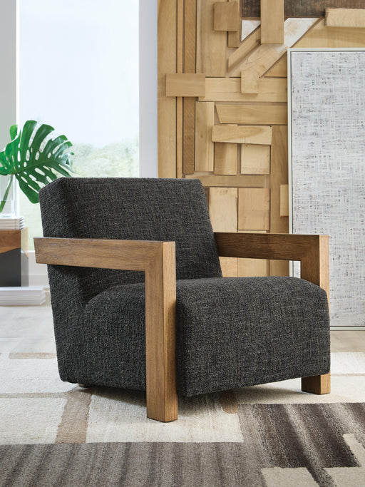 Signature Design Charcoal/Brown Accent Chair