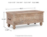 Signature Design Beige Storage Bench