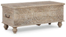 Signature Design Beige Storage Bench