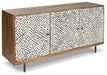 Signature Design Brown/Black/White Accent Cabinet