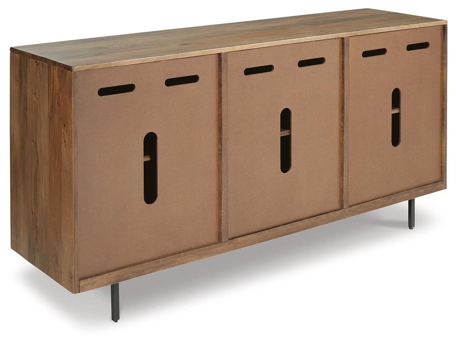 Signature Design Brown/Black/White Accent Cabinet
