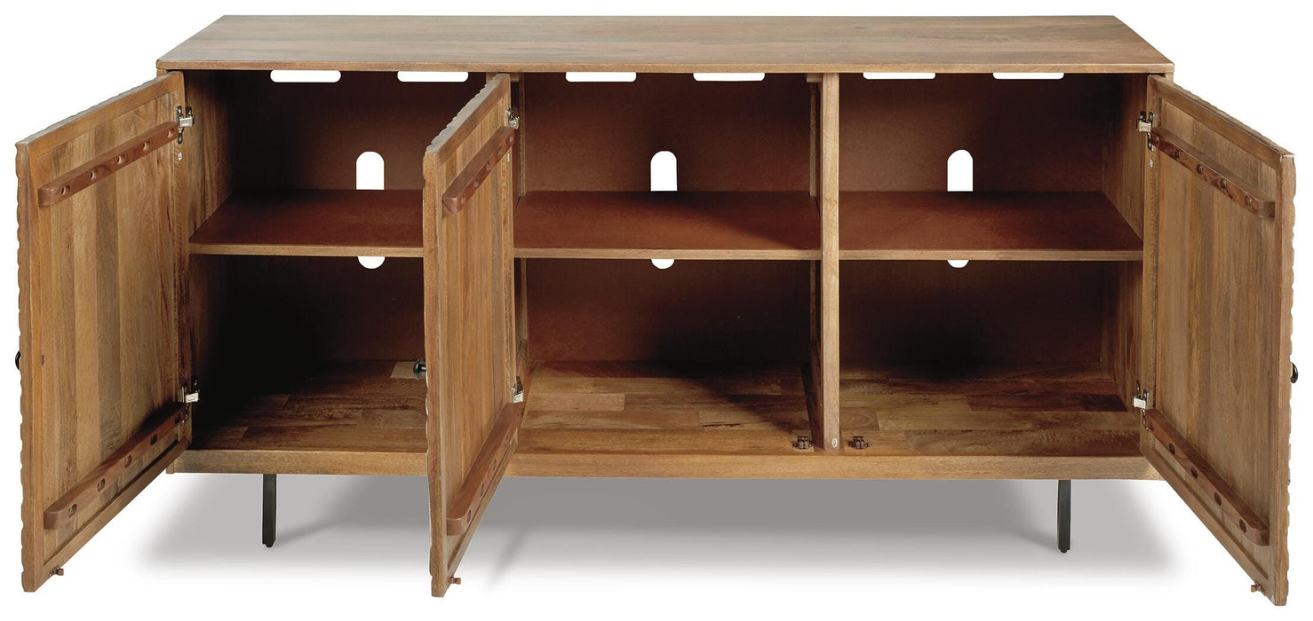 Signature Design Brown/Black/White Accent Cabinet