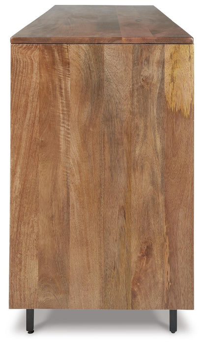 Signature Design Brown/Black/White Accent Cabinet