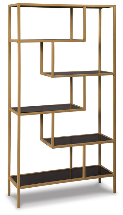 Signature Design Gold Finish Bookcase