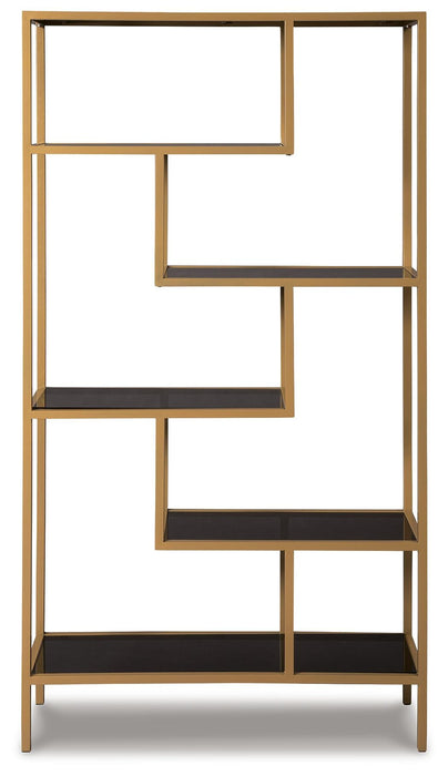 Signature Design Gold Finish Bookcase