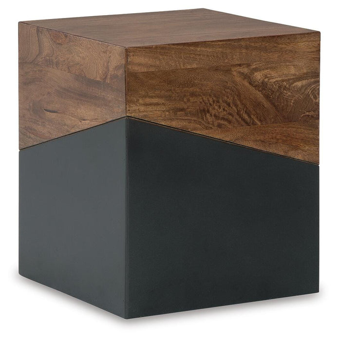 Signature Design Brown/Gunmetal Accent Table
