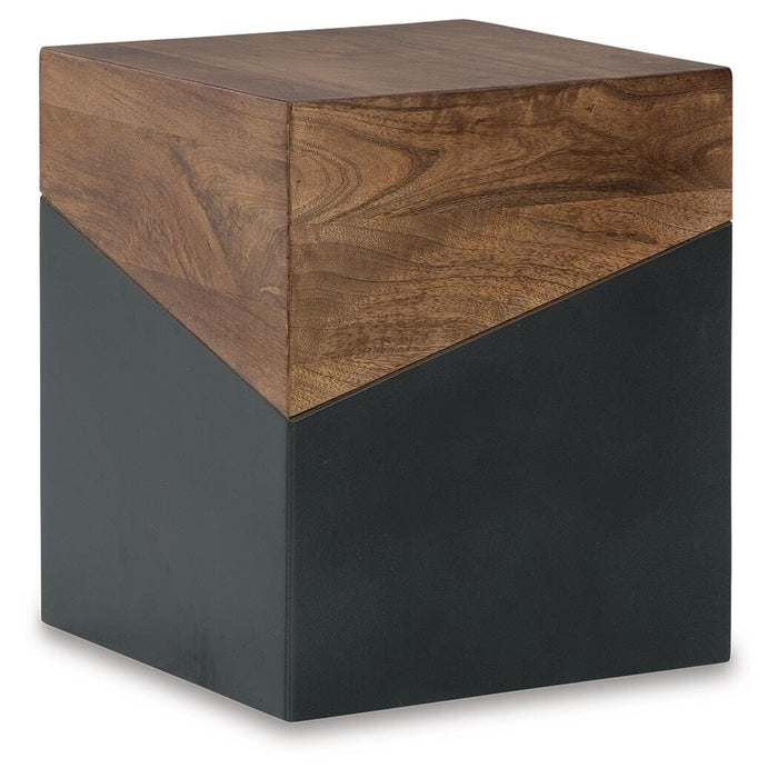 Signature Design Brown/Gunmetal Accent Table