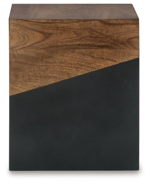 Signature Design Brown/Gunmetal Accent Table