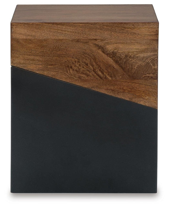 Signature Design Brown/Gunmetal Accent Table