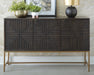 Signature Design Brown/Gold Finish Accent Cabinet