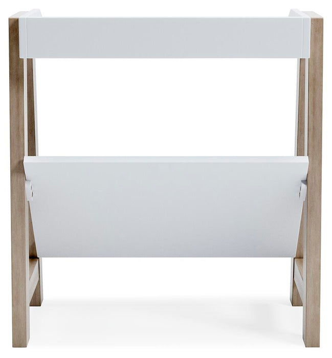Signature Design White/Tan Small Bookcase