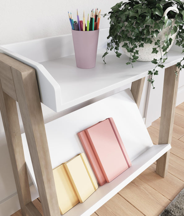 Signature Design White/Tan Small Bookcase