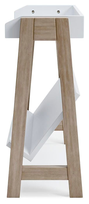 Signature Design White/Tan Small Bookcase