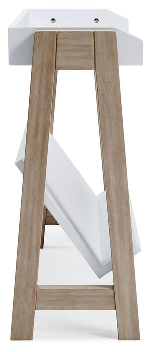 Signature Design White/Tan Small Bookcase