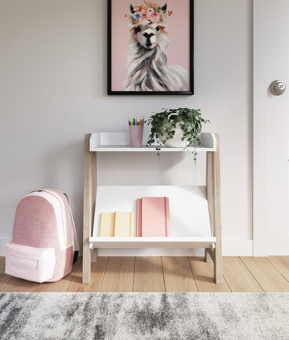Signature Design White/Tan Small Bookcase