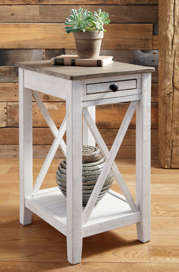 Signature Design White/Gray Accent Table