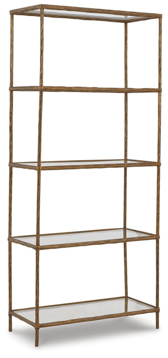 Signature Design Antique Brass Finish Bookcase