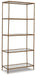 Signature Design Antique Brass Finish Bookcase