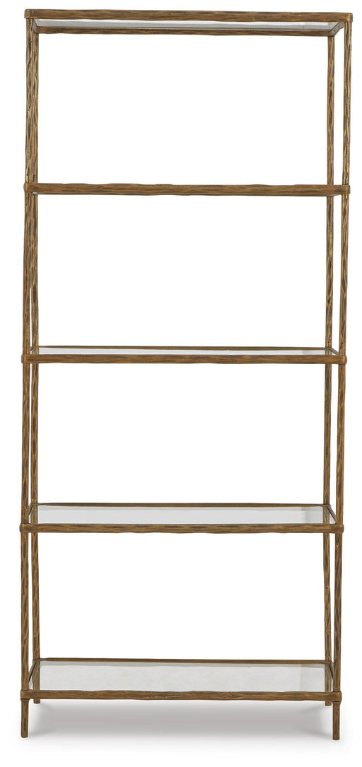 Signature Design Antique Brass Finish Bookcase