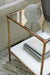 Signature Design Antique Brass Finish Accent Table