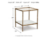 Signature Design Antique Brass Finish Accent Table