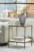 Signature Design Antique Brass Finish Accent Table