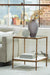 Signature Design Antique Brass Finish Accent Table