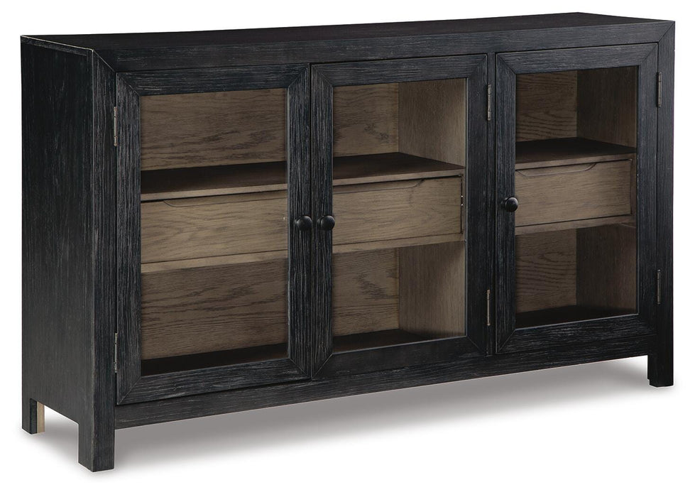 Signature Design Black/Gray Accent Cabinet