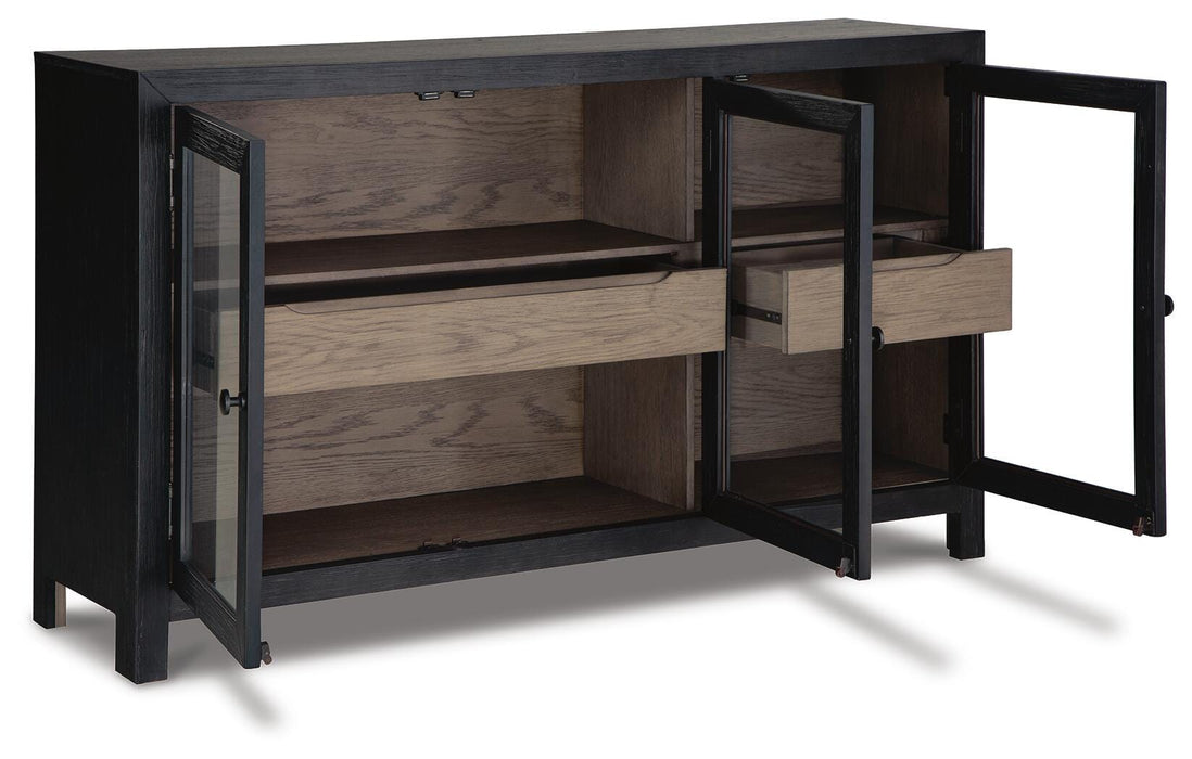 Signature Design Black/Gray Accent Cabinet