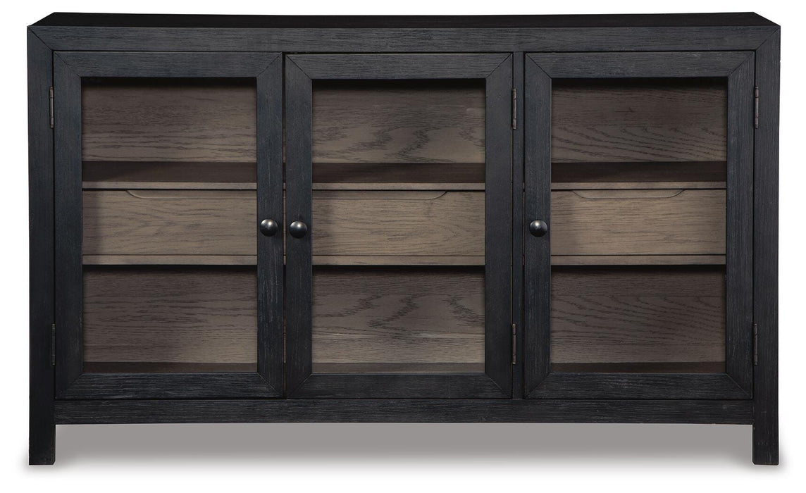 Signature Design Black/Gray Accent Cabinet