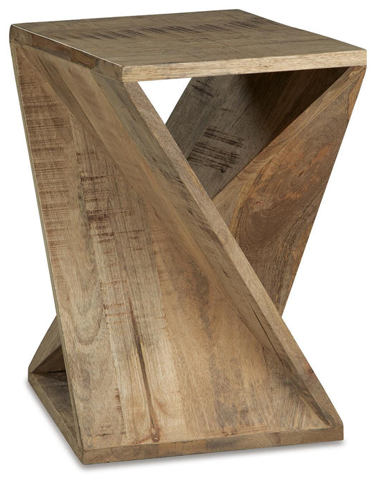 Signature Design Distressed Brown Accent Table