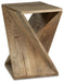 Signature Design Distressed Brown Accent Table