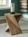 Signature Design Distressed Brown Accent Table