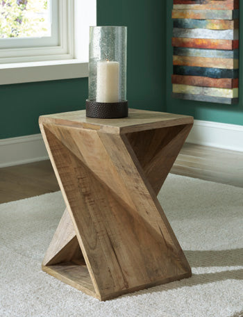 Signature Design Distressed Brown Accent Table