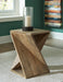 Signature Design Distressed Brown Accent Table