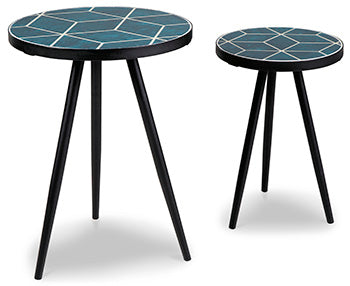 Signature Design Teal Accent Table (2/CN)