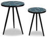 Signature Design Teal Accent Table (2/CN)