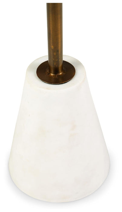 Signature Design Black/White/Gold Finish Accent Table