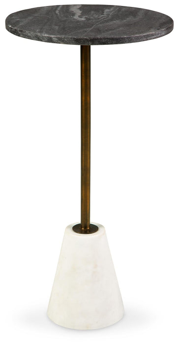 Signature Design Black/White/Gold Finish Accent Table